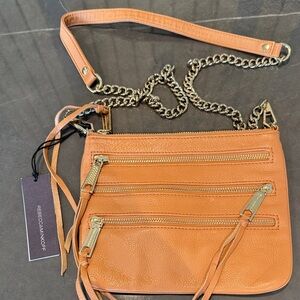 (Brand New)Rebecca Minkoff Tangerine Crossbody Bag with Gold Accents